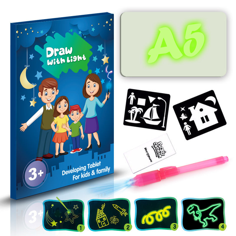 Neon Drawing Pad 3D Magic 8 Lights