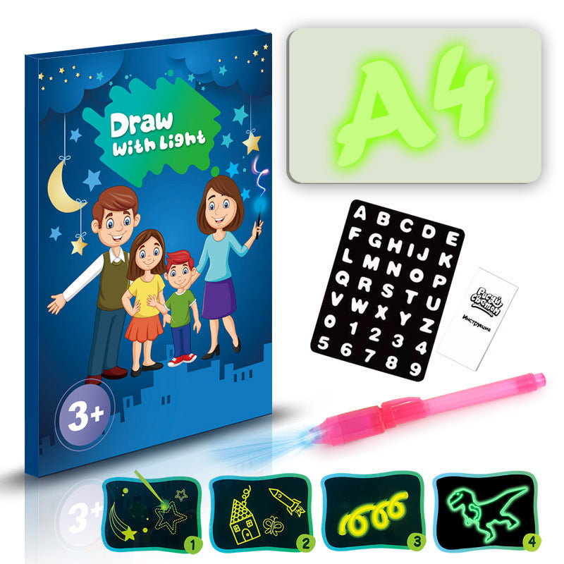Neon Drawing Pad 3D Magic 8 Lights