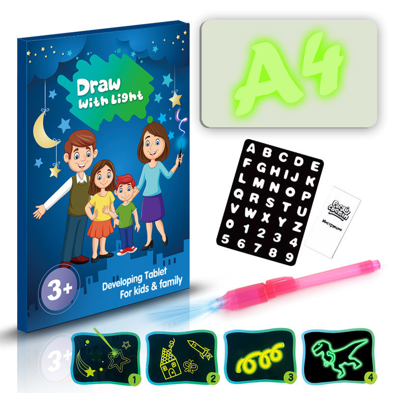 Neon Drawing Pad 3D Magic 8 Lights