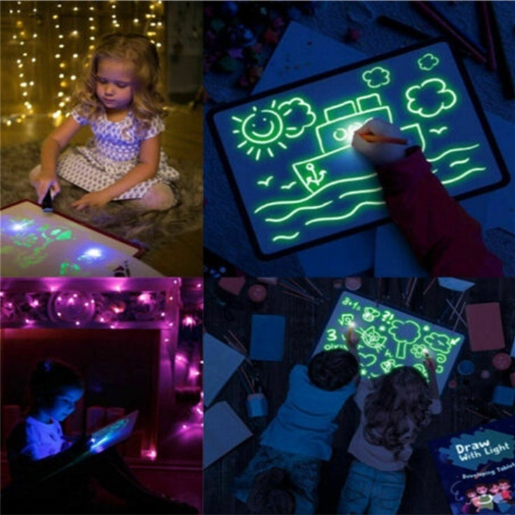 Neon Drawing Pad 3D Magic 8 Lights